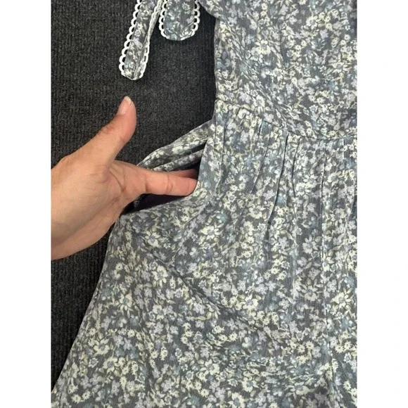 NWT Francesca's Alexa Ditsy Floral Print Jumpsuit XS Wide Leg Spring Easter Boho - Picture 3 of 16